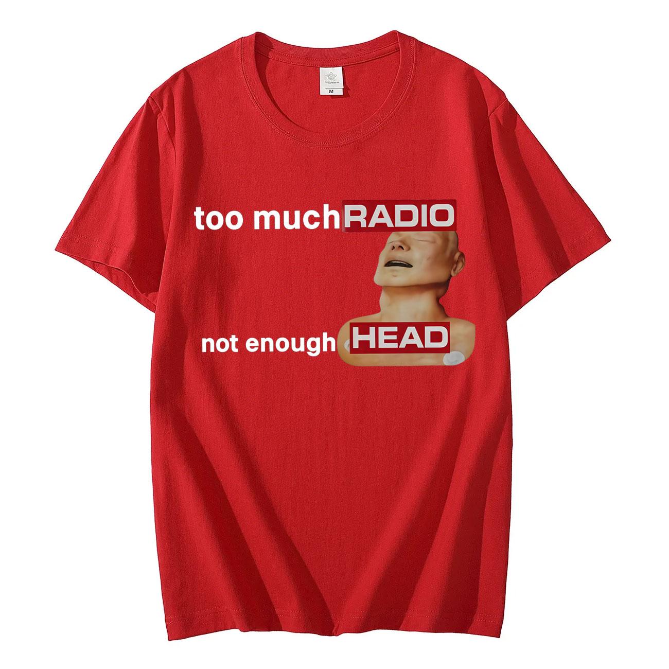 

Смешные футболки с принтами Radiohead Streetwear Мода Рок Футболки с коротким рукавом Мужские Женские Летние Высококачественные Хлопковые Футболки S