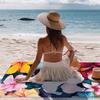 1pc Tropical Hibiscus Floral Beach Towel Extra Large Quick Dry Microfiber Sand Free Absorbent for Pool Travel Washable