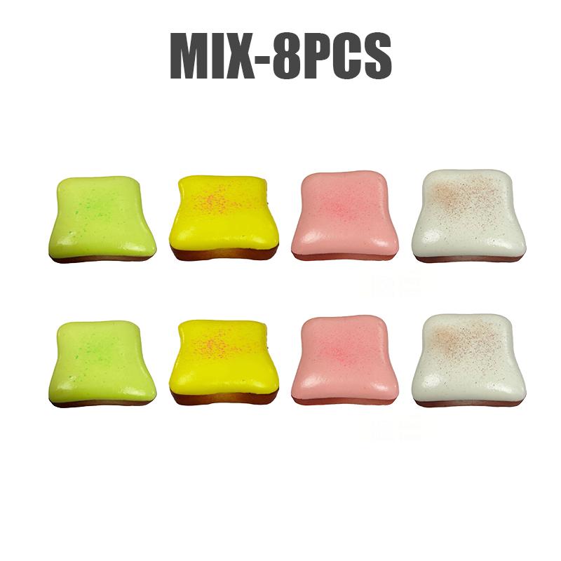 Simulated Cream Toast Squeeze Toy Slow Rising Soft Gel Stress Reliever Funny Sticky Decompression Toy Gift for Adults Kids