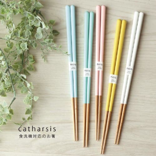 Tanaka Hashiten Catharsis Chopsticks, 23cm, Pink, Dishwasher Safe, Non-Slip, Made In Japan, Wooden, Easy To Hold, Simple Design, Stylish, Cute, Easy T