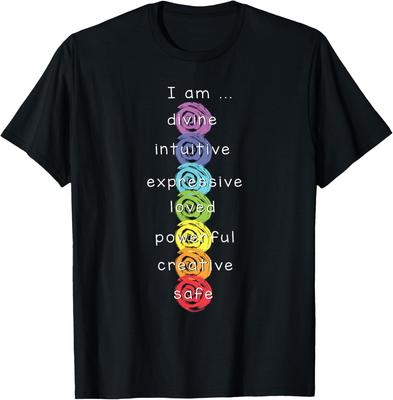 T-shirt Graphique Homme Affirmation Chakra Guérison Spirituelle Yoga Décontracté pour Voyage