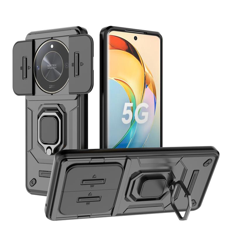 For Cover Honor X9B Case Honor X9B Capas New Armor Shockproof Back Bumper Slide Camera Lens Ring Holder Fundas Huawei Honor X9B