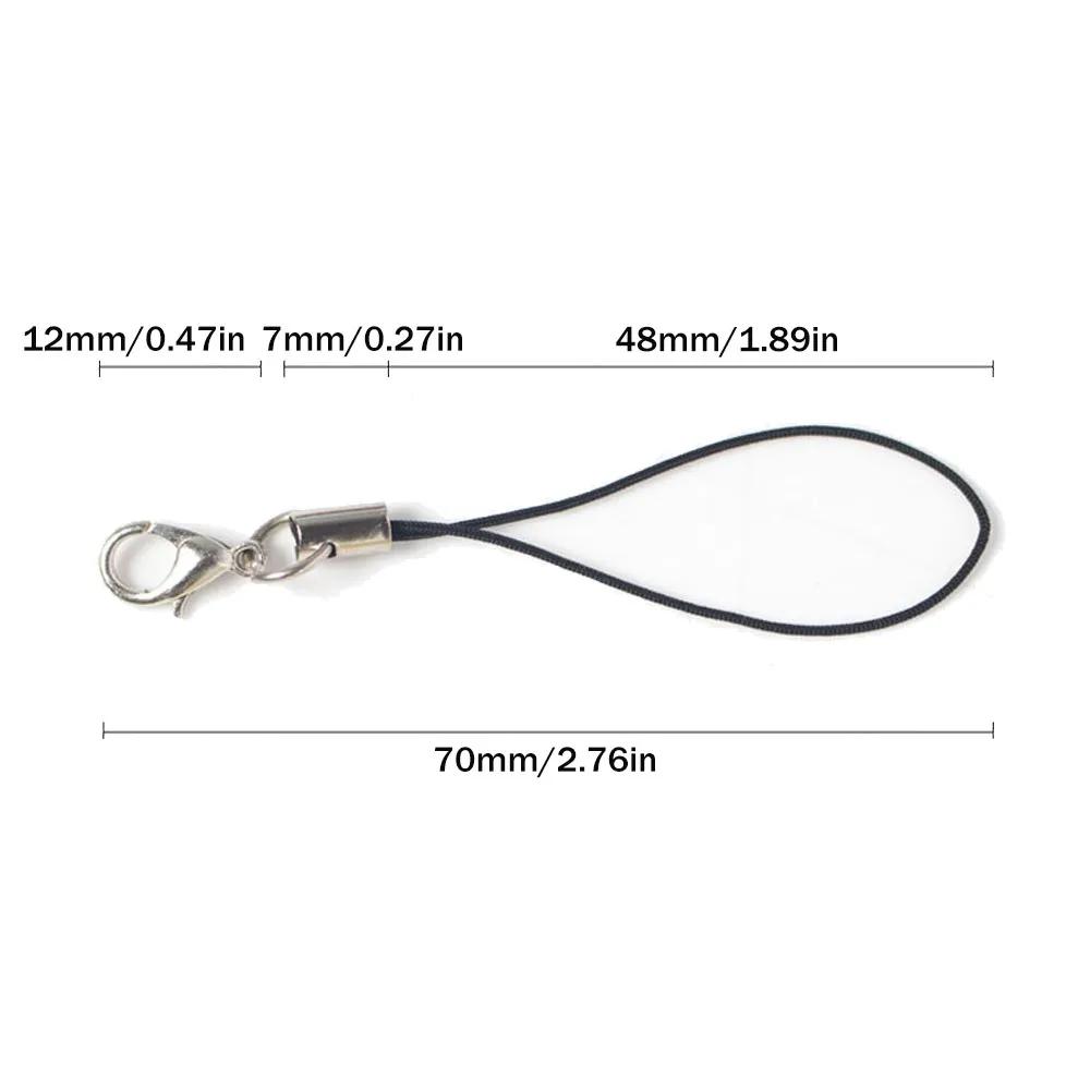 10/20/50Pcs Lobster Clasp Lanyard Strap Cord Mobile Cords Charm Nylon Key Ring Chain For DIY Keyring Jewelry Making Accessories