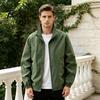 Durable Polyester Zippered Coats Men Windbreaker Jacket, Windproof Waterproof Stand Collar Coat, Casual Zip-up Spring Autumn Outerwear Jacket