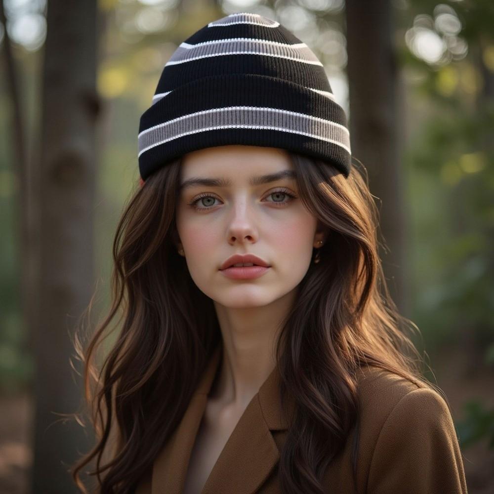 Warm Knitting Cap Hat Wool Acrylic Cold Cap Fashion Beanie Bonnet  Outdoor
