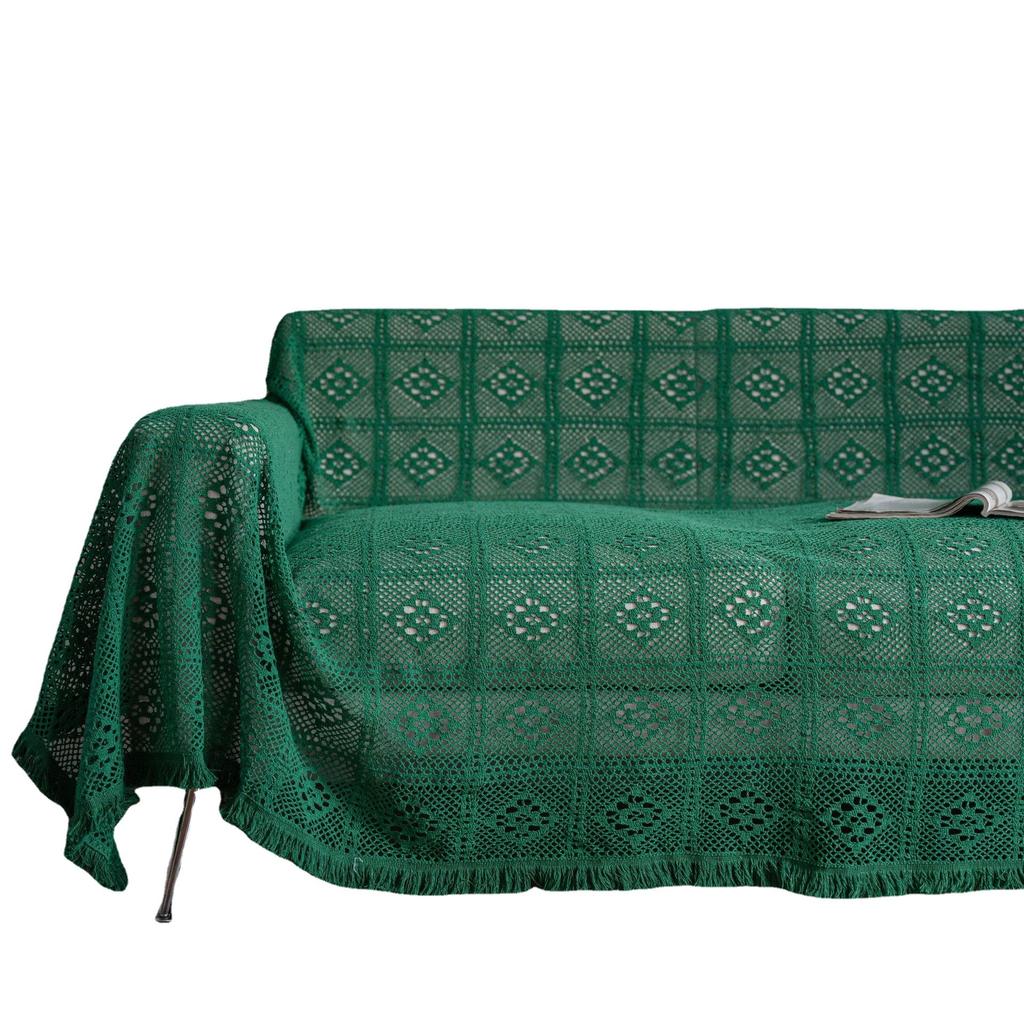 Exquisite sofa towel Multifunctional cover towel American country cotton thread hollowed out retro beige factory direct supply