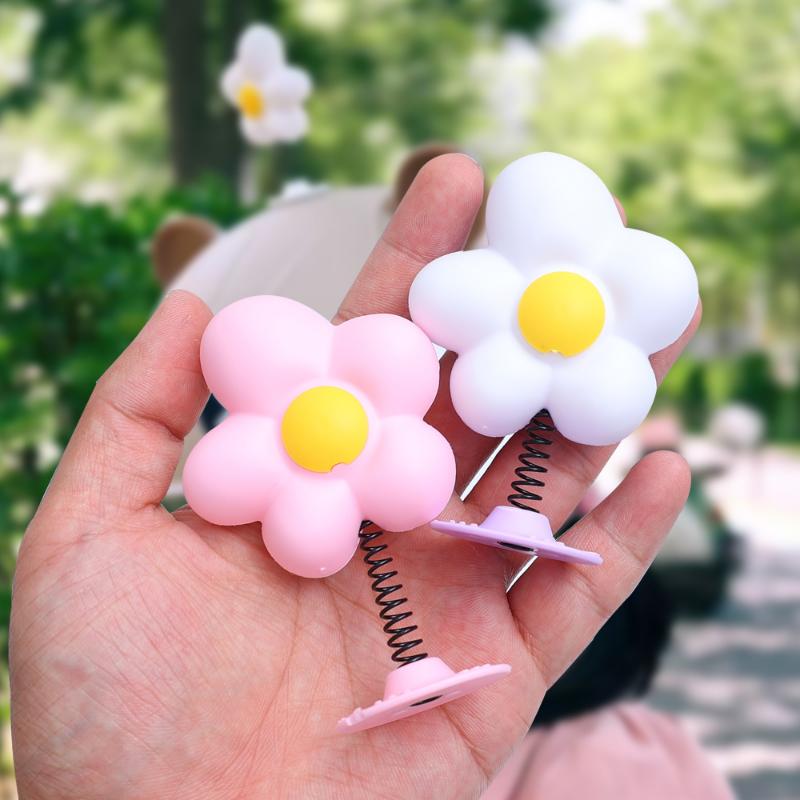 Funny Sun Flower Helmet Decor Motorcycle Bike Helmets Driving Styling Cute Shaking Small Flower Decoration Accessories