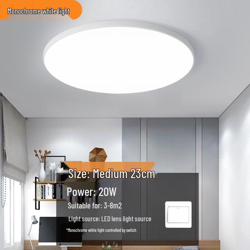Round Waterproof LED Ceiling Light for Kitchen, Bathroom, Bedroom, Balcony, or Corridor