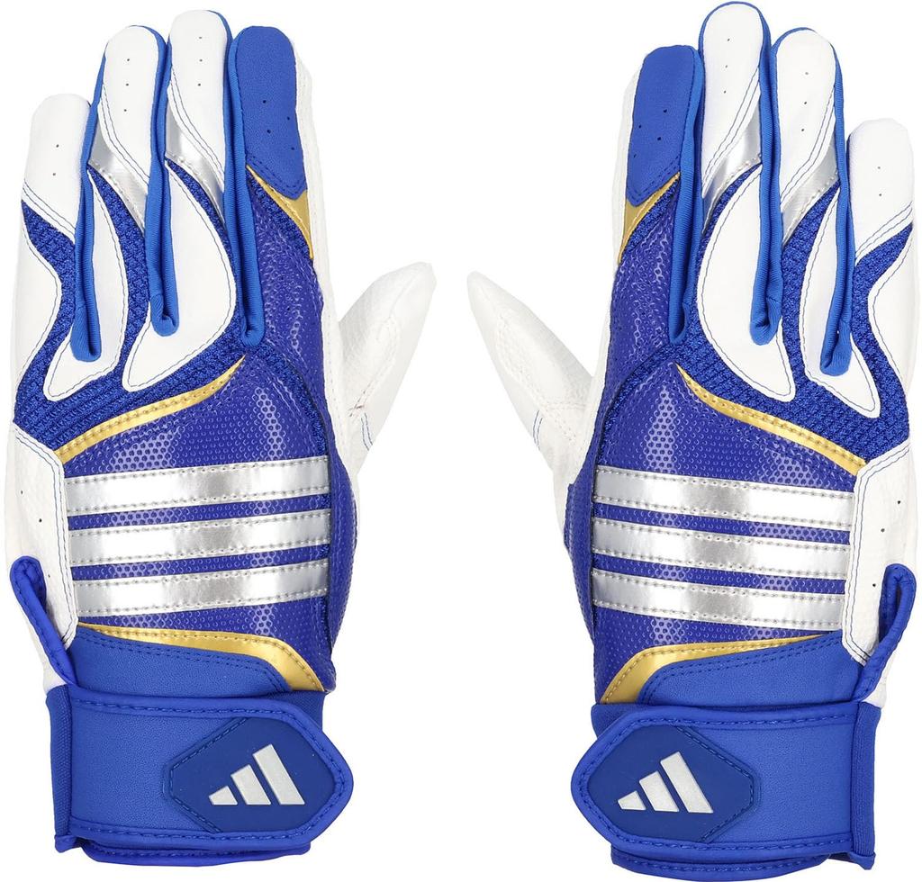 adidas Batting Gloves BASIC Blue x White Size O LBG405 Baseball/Softball