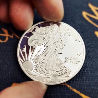 2020 American Statue of Liberty Eagle Mynt Silverpläterad Jubileumsmynt Collection ny gåva