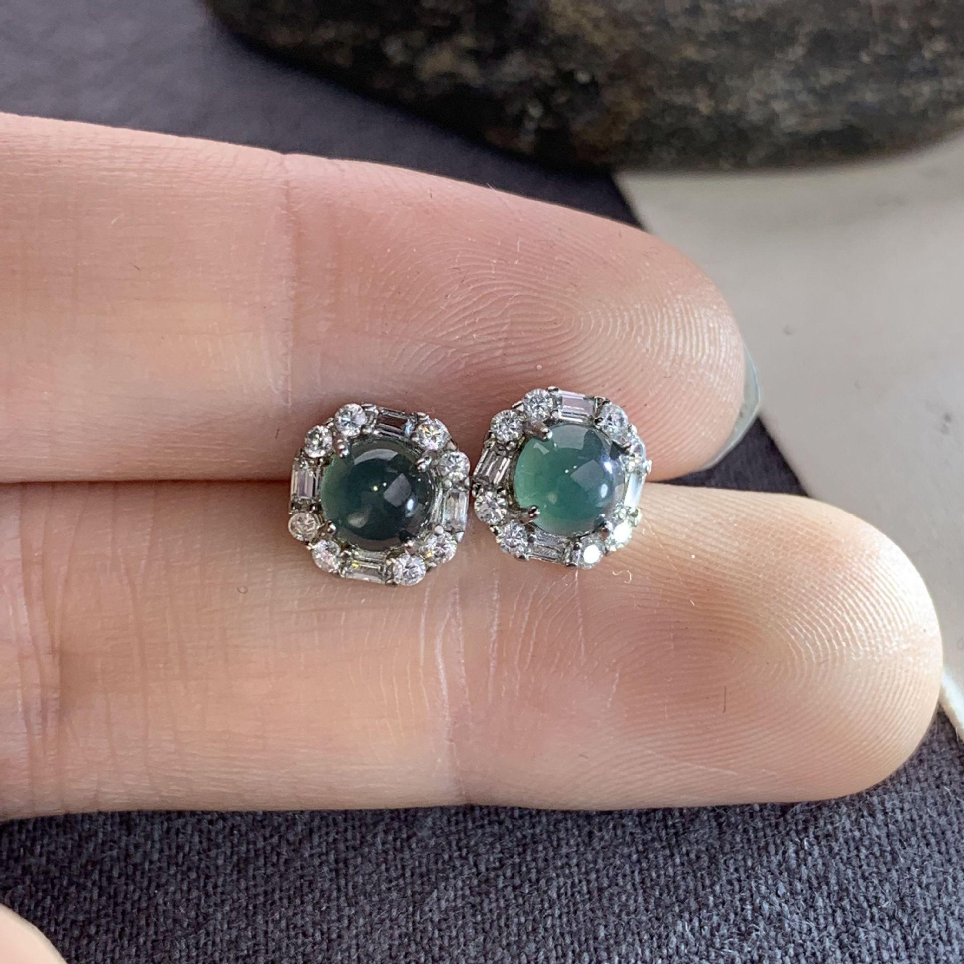 Gold-Plated Buddha Pendant Earrings with A-Grade Jade