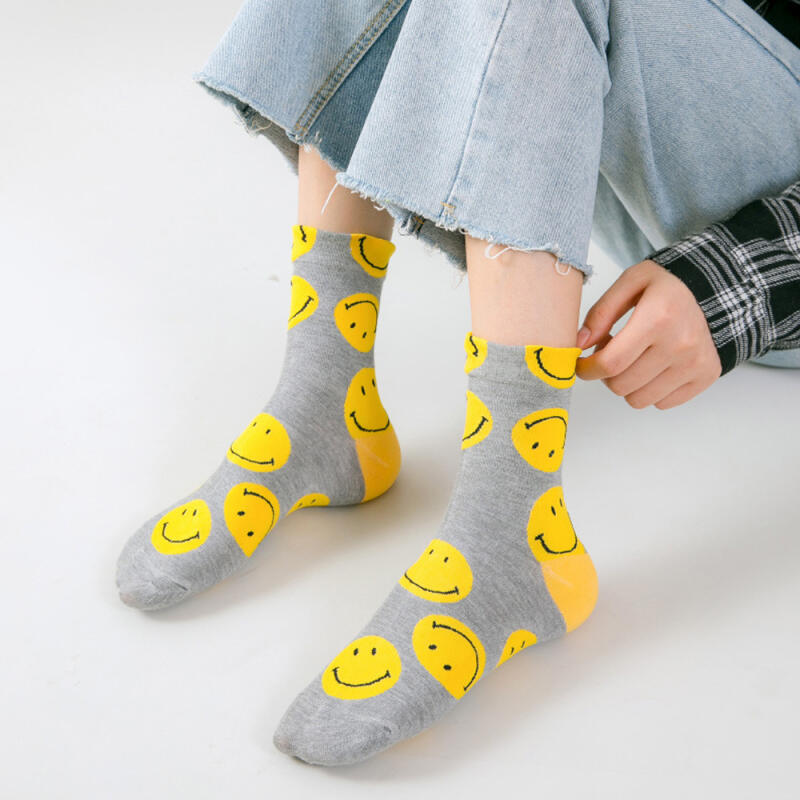 Smile Character Fashion Daily Basic Socks 5-Piece Set