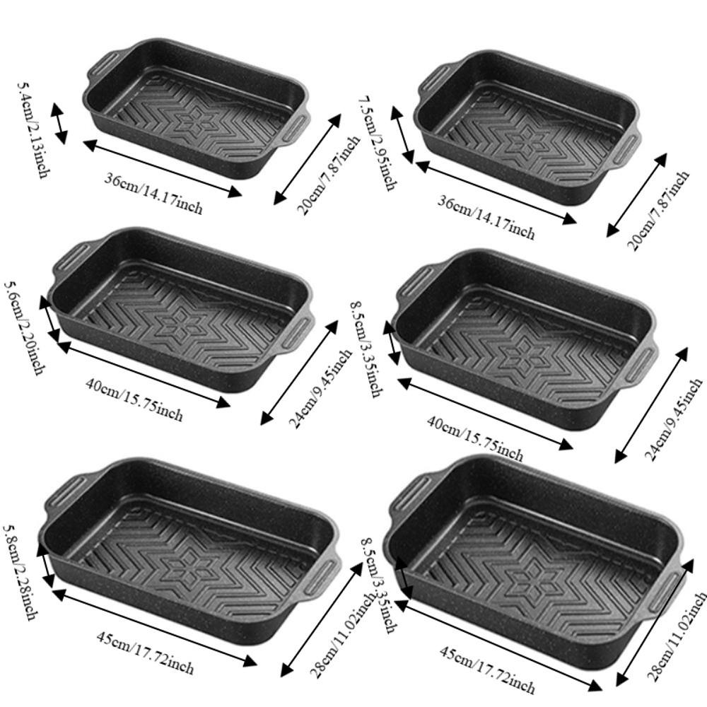 Large Capacity Grilling Pan Non-Stick Grilled Fish Plate Practical Grilled Fish Tray Outdoor