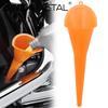 Orange Plastic Funnel Set with Long Stem for Gasoline and Oil, Anti-Splash Design