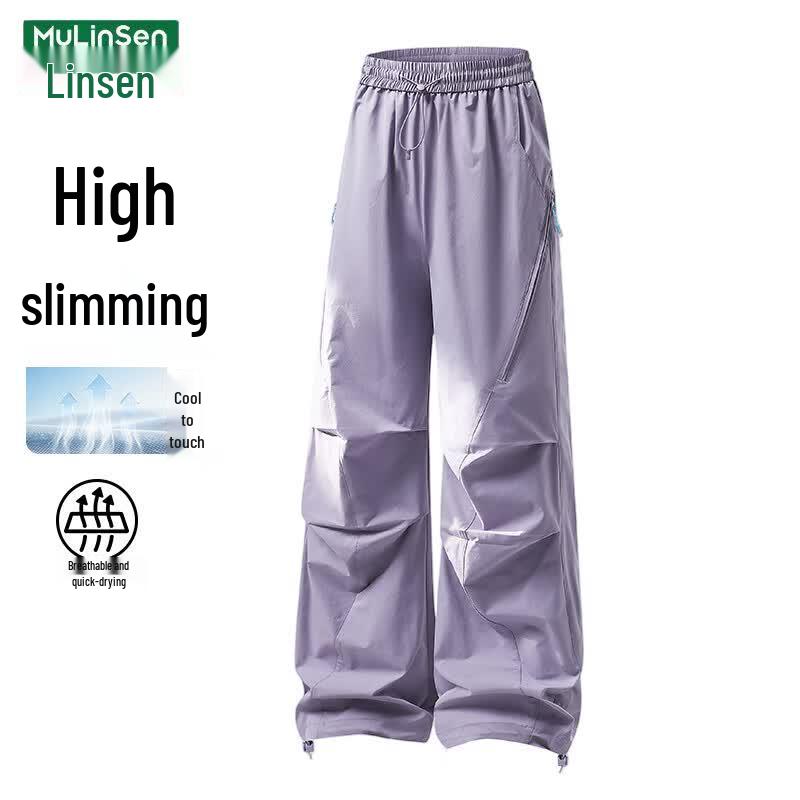 MULINSEN Women s Summer Lightweight Quick-Dry Cargo Parachute Pants L