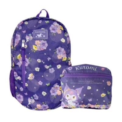 Hatayama Shoji Folding Backpack Watercolor Flower Kuromi H38 X W28 X D13cm 33202302