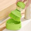 Press Cleaner Automatic Liquid Dishwashing Brush Non-Slip Dish Washing Scrubber  Apartment