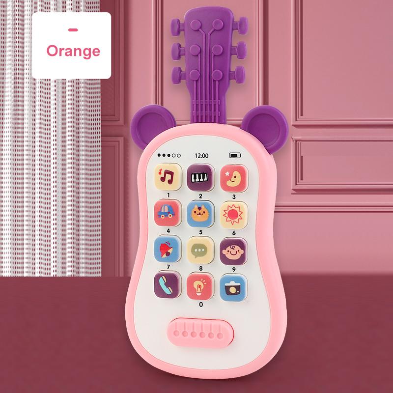 Baby Early Education Toys Guitar Phone Sound Toys Kid Multi Functional Music Phones Analog Phones Story Machine for Children
