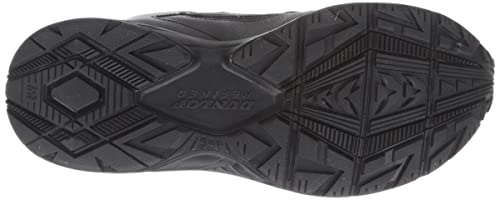 Dunlop Refined Men's Waterproof Wide 4E Velcro Walking, Jogging, and Running Sneakers, DM287, Black, Size 24.5cm