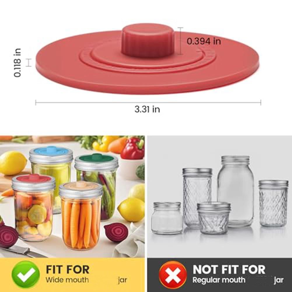 1 ks Chytrá silikonová víčka Jednosměrný ventil Potravinářský Automaticky odvzdušňovací ventil Fermentační víčka na kysané zelí Fermentovaný kuchyňský nástroj