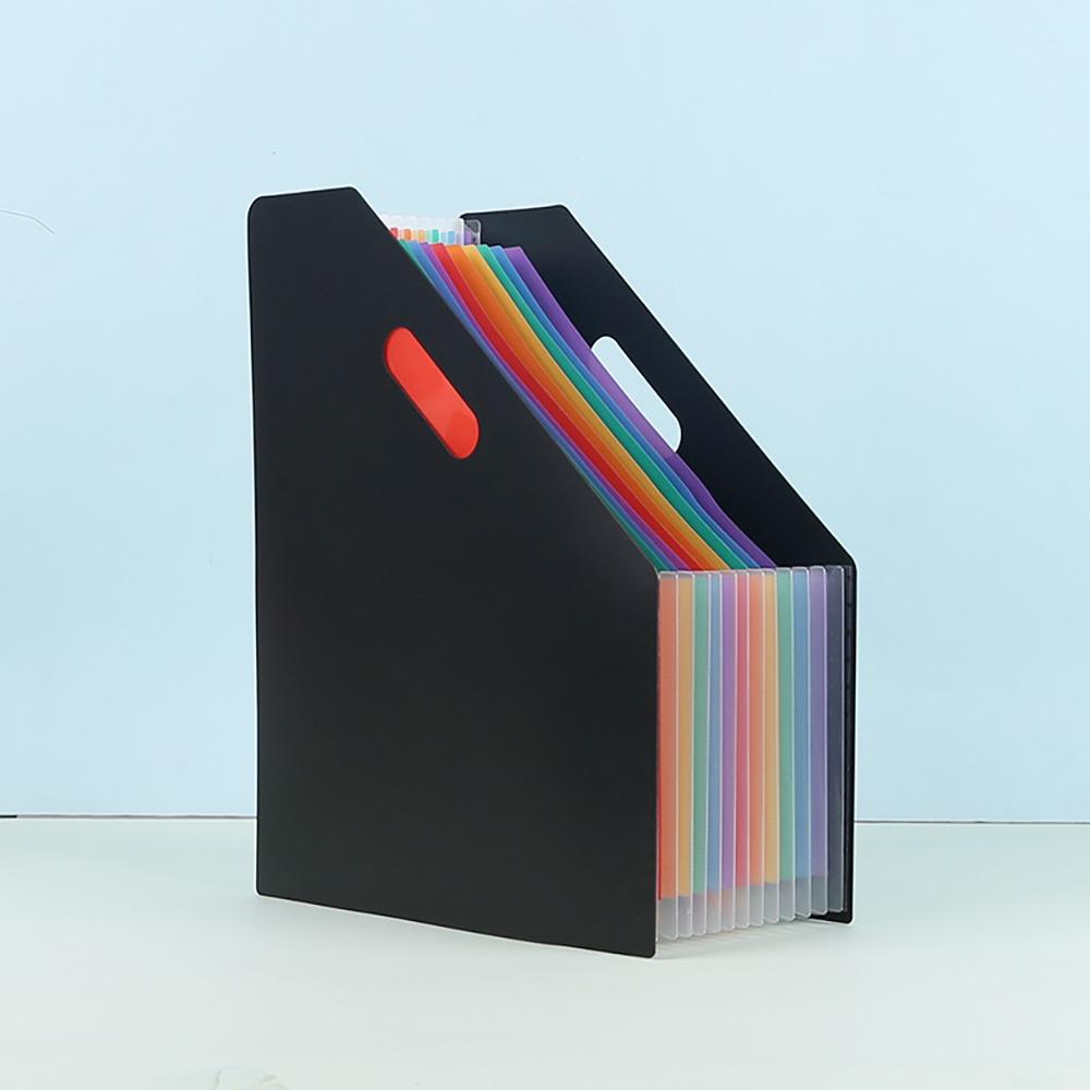 Folder A4 Expanding Organ Bag Diagonal Mouth Rainbow Color Document Holder  Briefcases