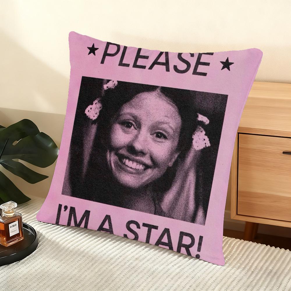 Cushion Cover Silky Short Plush Home Sofa Cushion Cover - Invisible Zipper Home Decoration Pearl Classic Movie