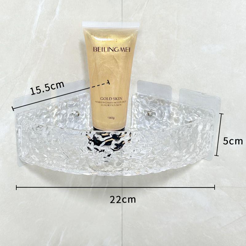 Wall Mounted Acrylic Bathroom Corner Shelf,Acrylic Bathroom Rack,Floating Shower Corner Shelf,Shower Shelf for Storage & Display
