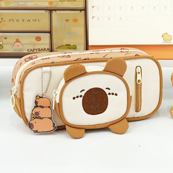 Cute Pencil Case Cartoon Cat Pencil Pouch Large Capacity Stationery Organizer for Middle School And Elementary School