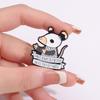 Mouse Adorable Cartoon Brooch Creative Letter Pin Unique Fashion Accessory For All