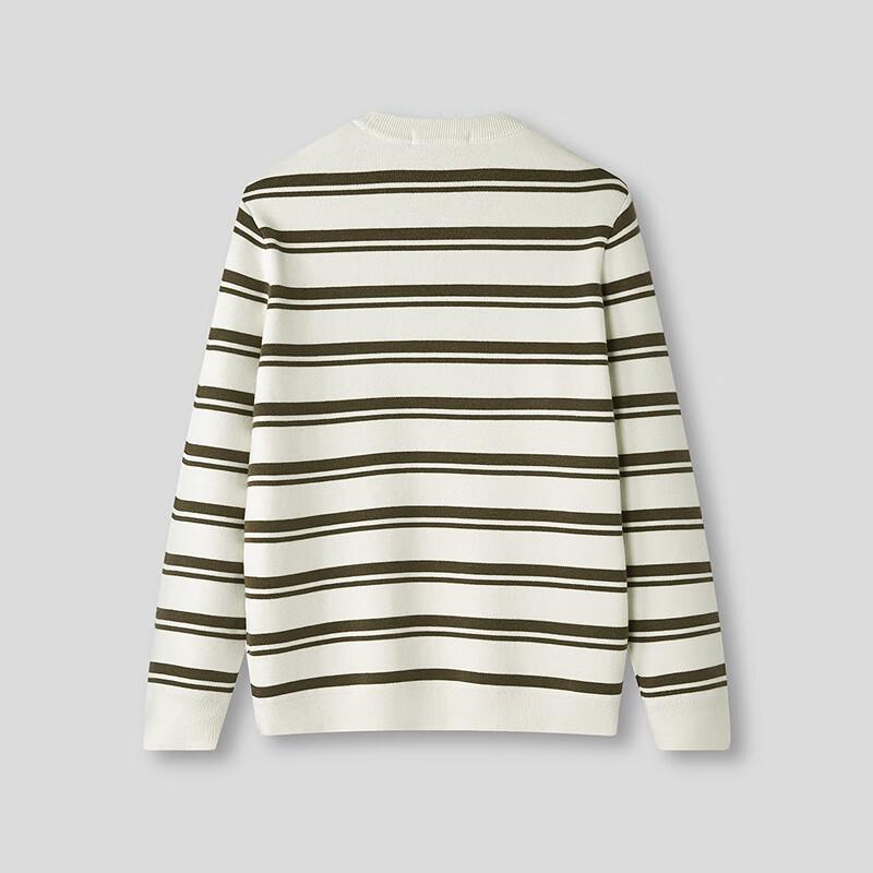 HLA Men's Winter Fleece-Lined Round Neck Pullover Sweater