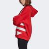 adidas Duża Bluza z Kapturem Trójlistna Czerwono-Biała Damska Streetwear FS1307