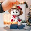 Car Rearview Mirror 2d Cat Hanging Pendant  Animal Shape Ornaments Backpack Accessories Cretive Adorns Decorative Decor for Car