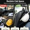 Car Interior Helmet Rack, Headrest Mounted Plastic Cradle for Truck and Car Seat Storage, Black Gear Rack for Daily Commuting and Travel Use