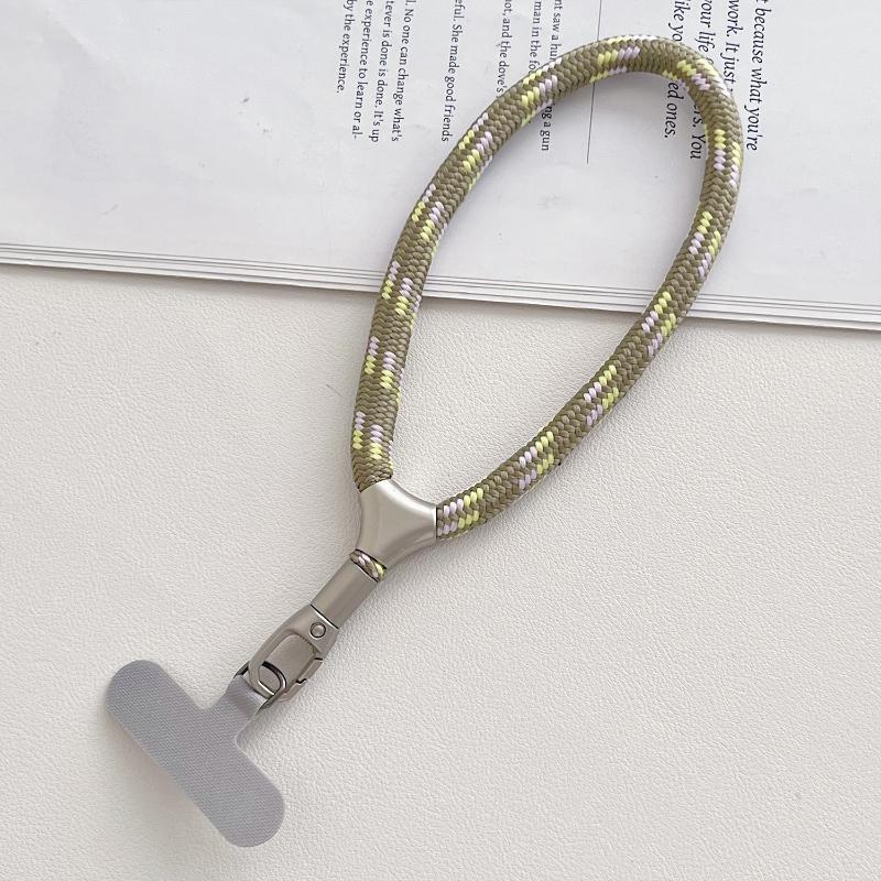 Phone Charm Heavy Metal Keyring Short Lanyard Anti-Lost Keychain Lanyard Solid Finger Strap Premium Key Cord Mobile Phone Rope