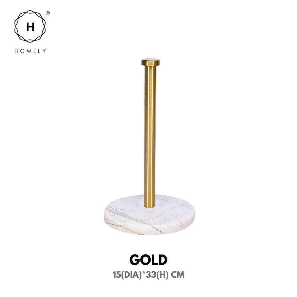 Homlly Keii Gold Marble Paper Towel Stand Holder ( X2 PCS ) Gold X2