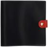Quo Vadis DUO Leather Notebook Noir Rouge Cover, 16x16cm, & (qv16x1619no)