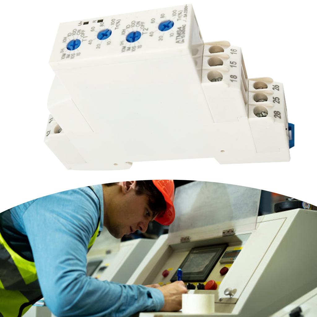 Multifunctional Time Delay Relaying Multifunctions DIN Rail Mount Wide Voltages Designs 24V 220V for Industrial Control