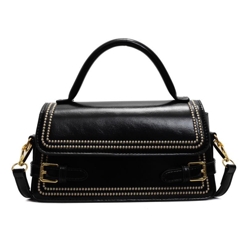 Wholesale new product French retro simple style niche portable small square bag temperament commuter style advanced sense messenger bag women