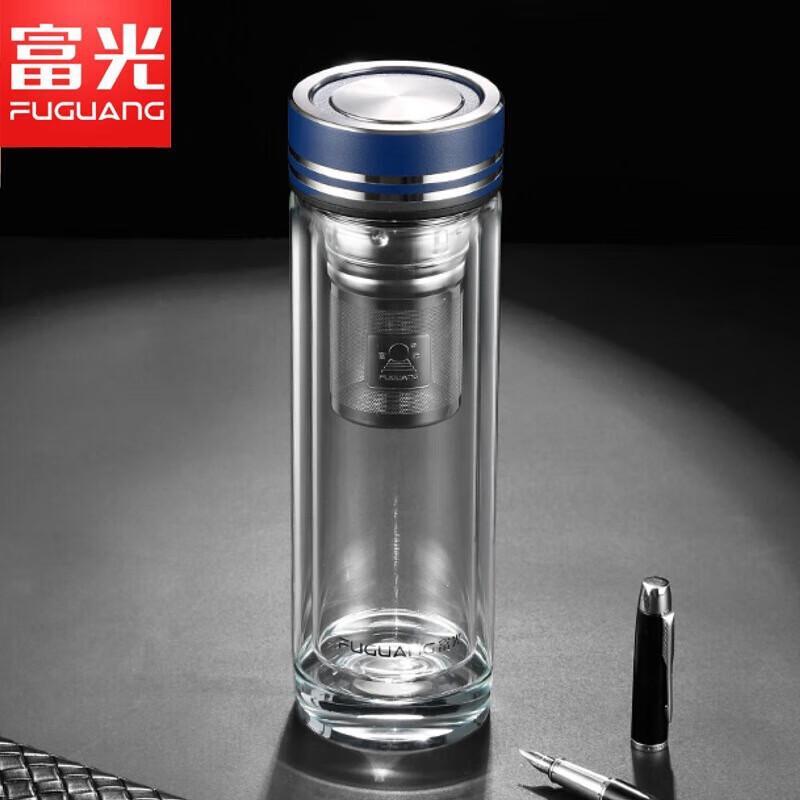 FUGUANG Thickened Double-Layer Glass Tea Bottle