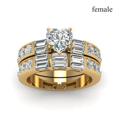 Exquisite Paar Ringe Für Frauen Herz Strass Zirkonia Ringe Set Trendy Männer Edelstahl Ring Mode Schmuck Für Liebhaber