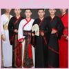 Breathtaking Black And White Tang Dynasty Hanfu Robe For Men Of All Sizes