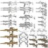 36 Pcs 12 Styles Tibetan Style Alloy Pendants, Gun, Mixed Color, 3pcs/style