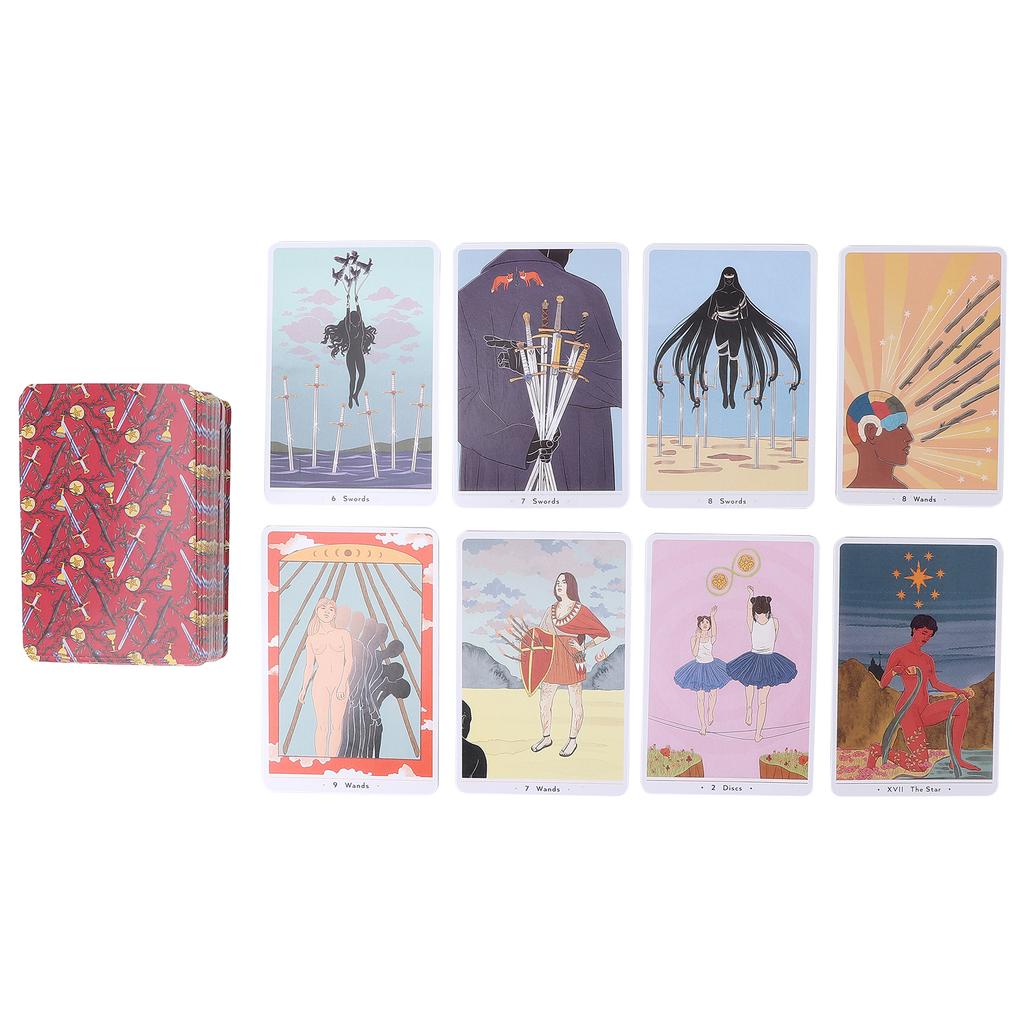 Unique Tarot Card Deck Portable Fate Divination Card Future Telling Board Game for Beginner