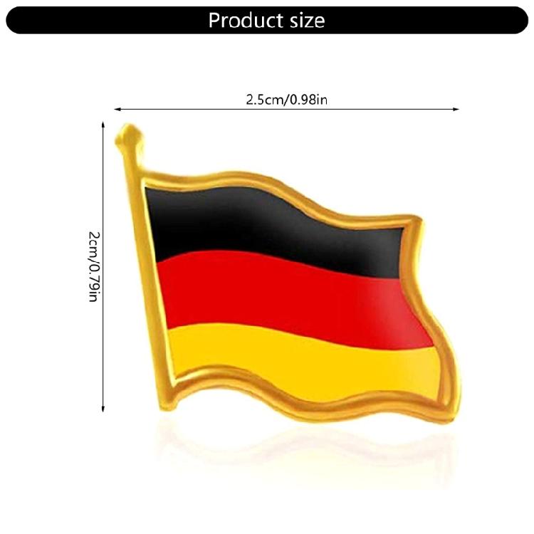 100 Pieces Germany Flag Anstecker With Bright Colors Backpacks Decoration Pin Suitable For Sports Event And Daily Use