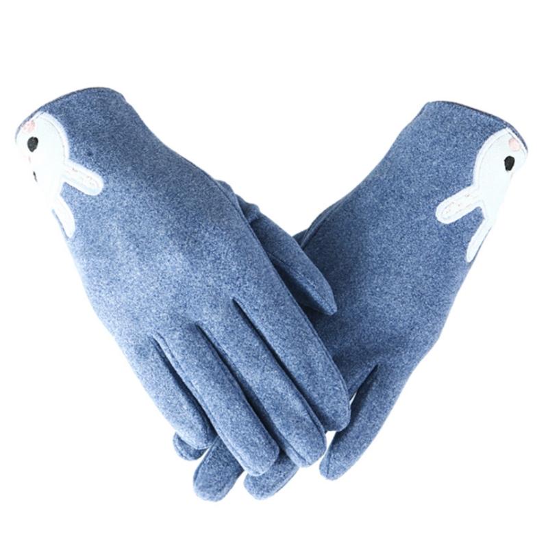 

Женские перчатки с сенсорным экраном, ветрозащитные перчатки, однослойные перчатки, нескользящие однотонные перчатки для езды на открытом воздухе синий