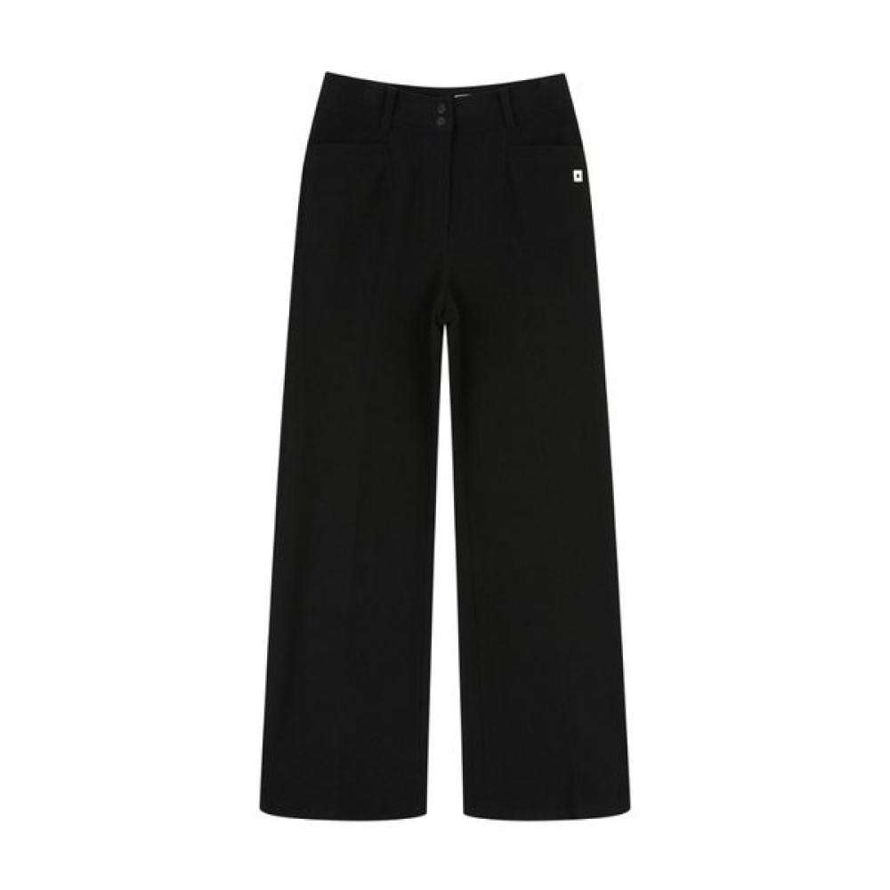 Onoff Women S Semi Wide Corduroy Fleece pantS Of5013lb Black