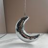 Disco Ball Eye-Catching Moon Shaped Disco Bal Reflective Hanging Ornament with Chain Hook Party Decor