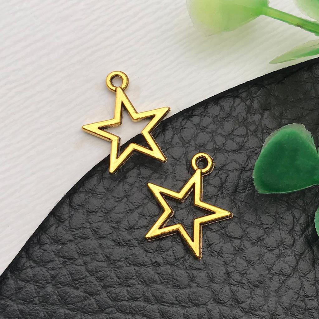Pandantiv Charm Sol Lună Stea Aur Antich pentru Breloc sau Colier DIY