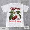 Maglietta Grafica Commerciale Ciliegie Retro, T-shirt Vintage Ciliegie