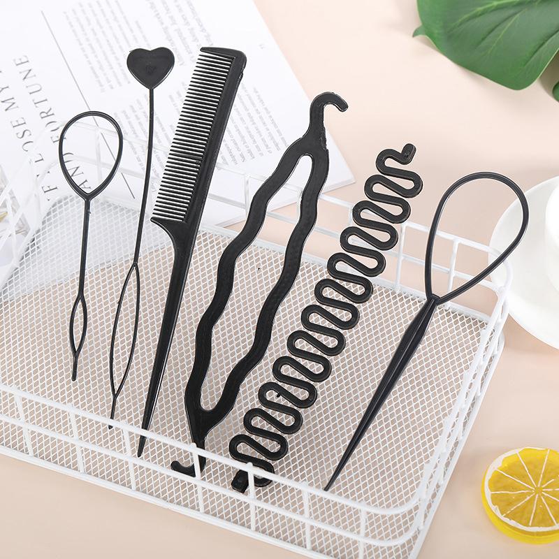 

6Pcs/Set Multiple Magic Hair Braided Tool Women Girl Hair Donut Bun Maker Hairpins Twist Hair Clip Styling Tool Hair Accessory